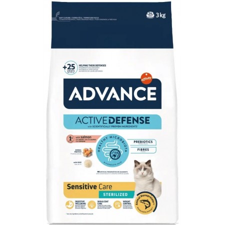 Advance Cat Sterilized Salmon Sensitive ЛОСОСЬ корм для стерилизованных кошек 3 кг (922081)